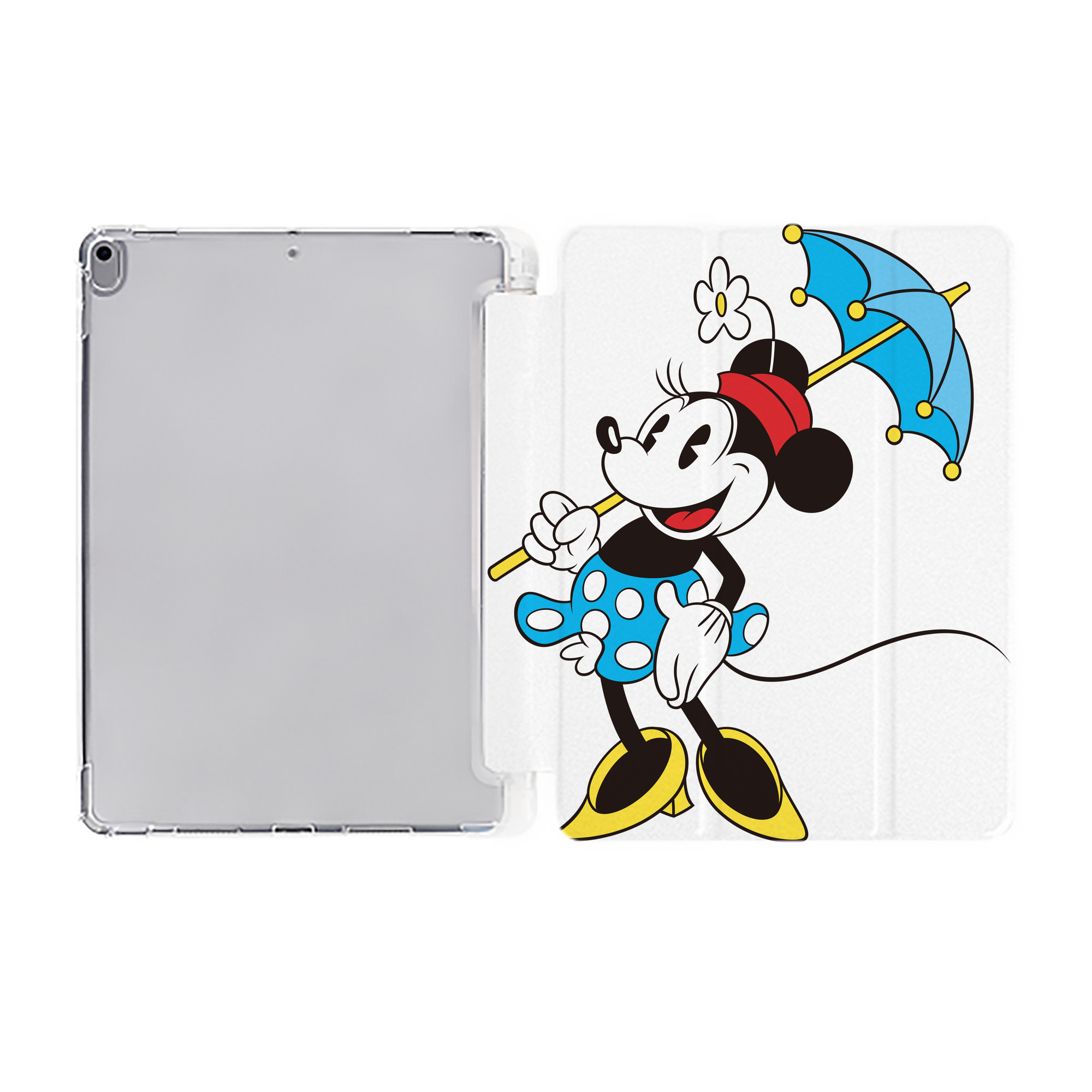 （画像用） ミッキーマウス Mickey Mouse IPad ケース ペン収納付き 三つ折りスタンド PUレザー×シリコン 対応機種9.5/10.5/10.9インチ